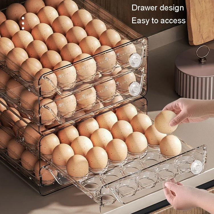 Middle Single Layer 12 Grid Cream Color Egg Storage Box PET Transparent Multi-Specification Egg Box by bashfashion