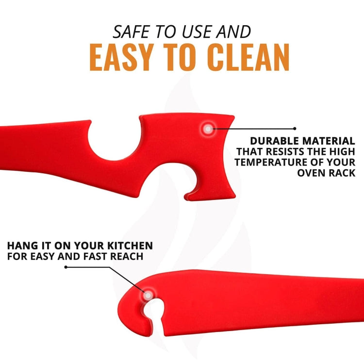 Kitchen Silicone Oven Rack Air Fryer Push Pull Tool with Longer Handle Small 20 x 2.8cm by bashfashion