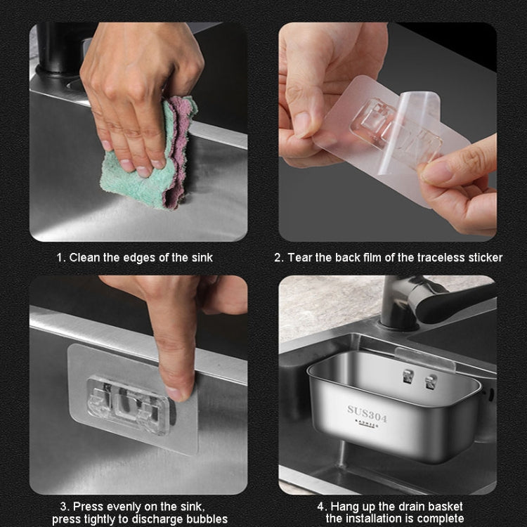 Kacheeg Food Residue Filtering And Drainage Rack For Tanks Sink Storage Trash Shelf, Style: Extended Black by Kacheeg