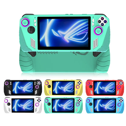 For ASUS ROG Ally Game Console Silicone Protective Cover + Button Cap Set Pocket Gaming Accessories(Blue) by bashfashion