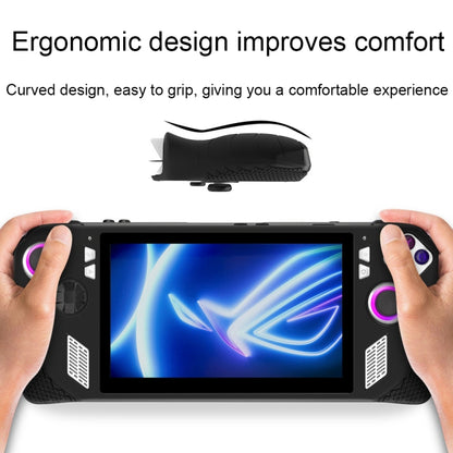 For ASUS ROG Ally Game Console Silicone Protective Cover + Button Cap Set Pocket Gaming Accessories(Blue) by bashfashion