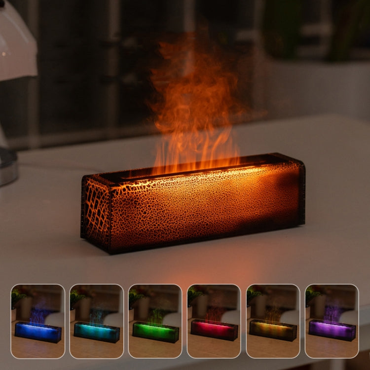 Lava Flame Aromatherapy Machine Air Atomizing Humidifier With Colorful Light, Model: DQ711 Pro White by bashfashion