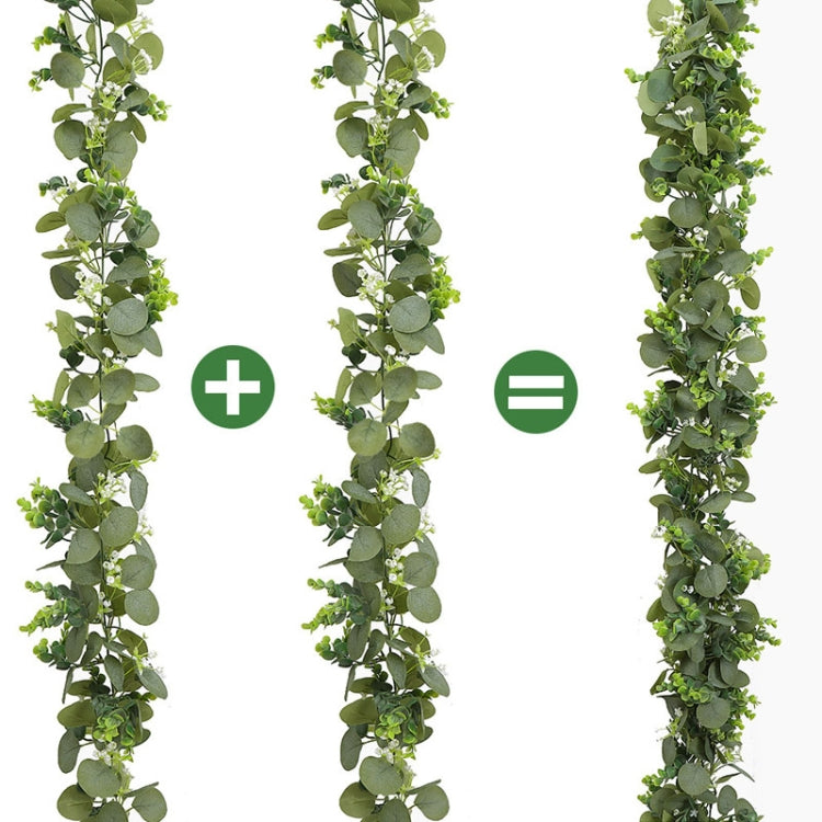 180cm Simulation Greenery Eucalyptus Ivy Leaf Rattan Hanging Fake Flower Decoration Rattan, Style: D Model by bashfashion