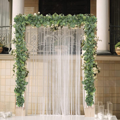 180cm Simulation Greenery Eucalyptus Ivy Leaf Rattan Hanging Fake Flower Decoration Rattan, Style: A Model by bashfashion