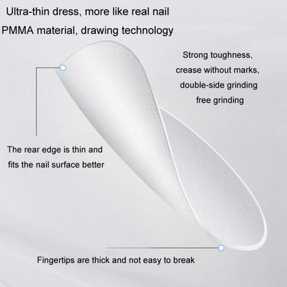 10pairs Of 100pcs/Box Frosted False Nails Artificial Tip, Shape: Short Ellipse S by bashfashion