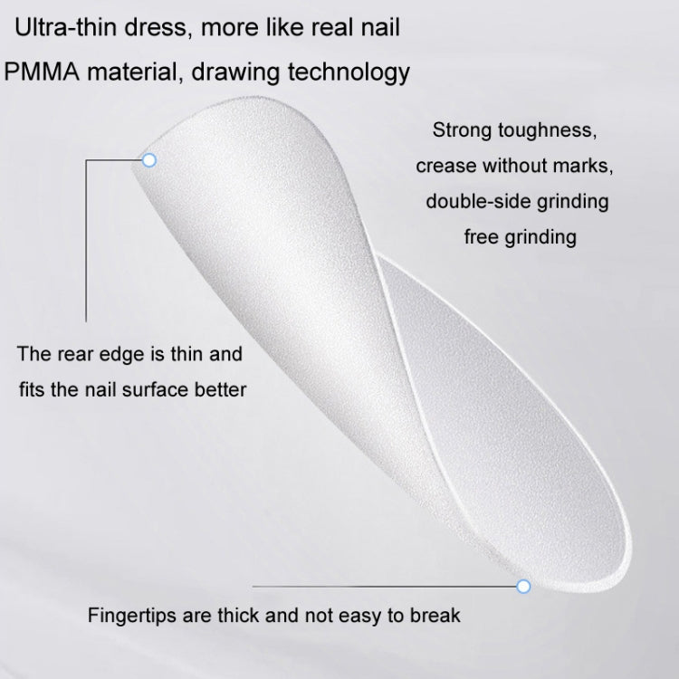 10pairs Of 100pcs/Box Frosted False Nails Artificial Tip, Shape: Short Trapezoid S by bashfashion