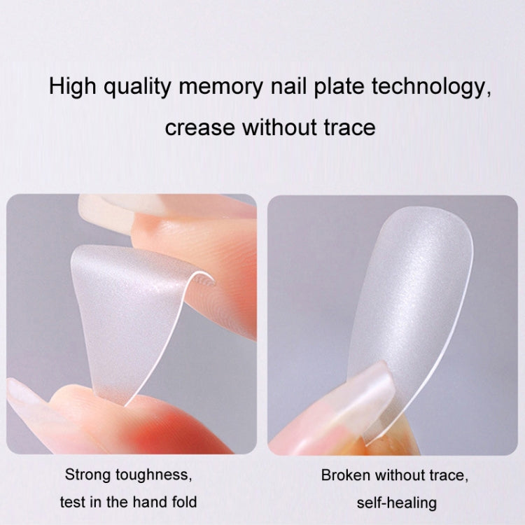 10pairs Of 100pcs/Box Frosted False Nails Artificial Tip, Shape: Long Ellipse S by bashfashion