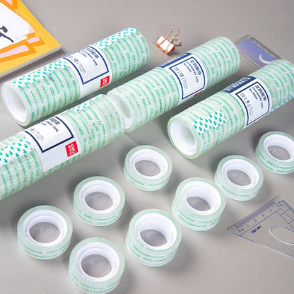 8 Rolls Width 1.8cm x Length 12.8m Deli Small High Viscosity Office Transparent Tape Student Stationery Tape by Deli