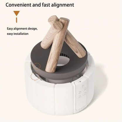 Bonfire Shaped Remote Control Aroma Diffuser Desktop Flame Humidifier, Color: Black by bashfashion