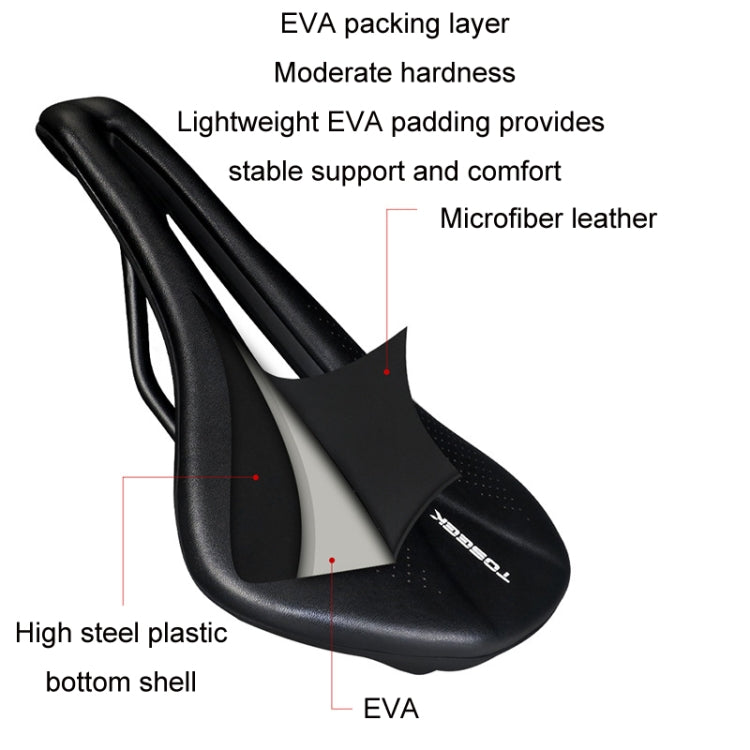 TOSEEK Bicycle Wide Seat Cushion Shock Absorption Comfortable Saddle, Color: Green by TOSEEK