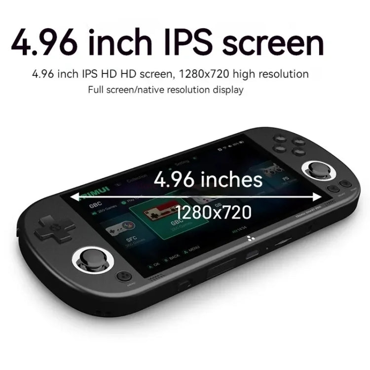 Trimui Smart Pro 4.96 Inch IPS Screen Handheld Game Console Open Source Linux System 64G(White) by Trimui