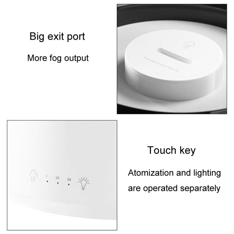 H10 Home Portable Office Aromatherapy Diffuser Running Horse Night Light Large Fog Humidifier(White) by bashfashion