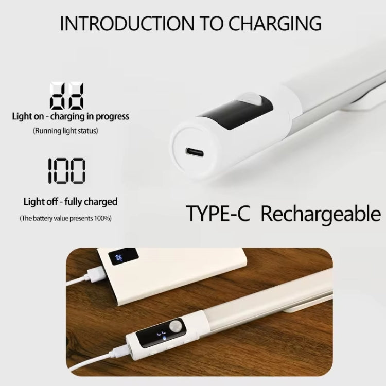 Rechargeable Under Cabinet LED Motion Sensor Night Light with Digital Display 1200mAH(Black) by bashfashion