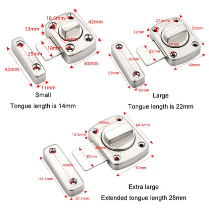 Stainless Steel Rotate Bolt Latch Anti-Theft Security Bathroom Door Lock Spring Latch, Specification: Extra Large Red Bronze by bashfashion