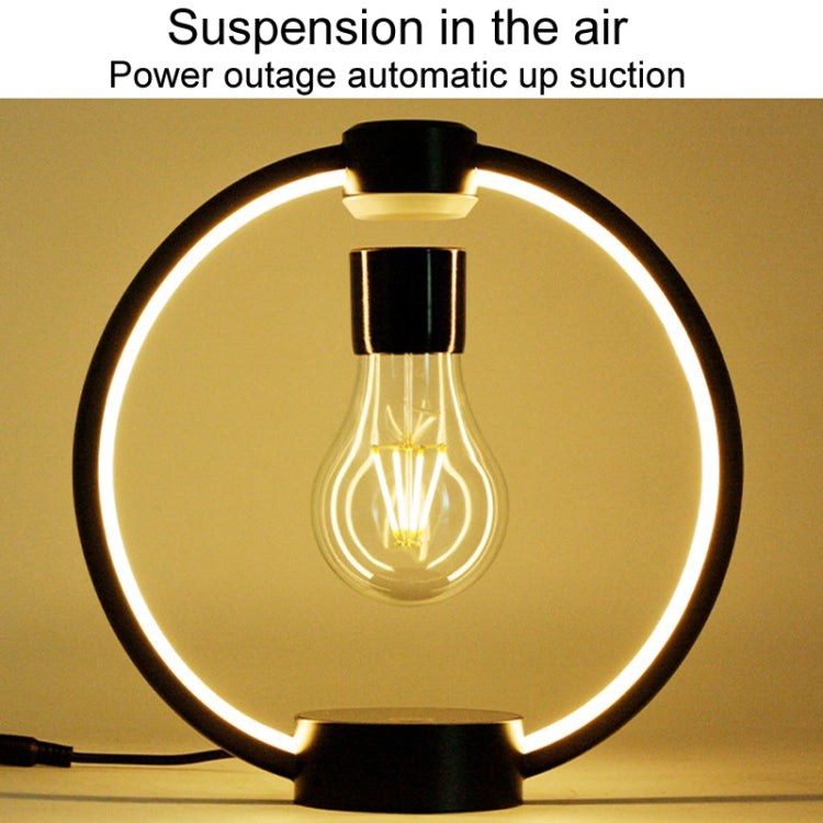 Magnetic Levitation Light Bulb Table Lamp Desktop Ambient Luminous Night Light, Specification: EU Plug(Dark Color) by bashfashion