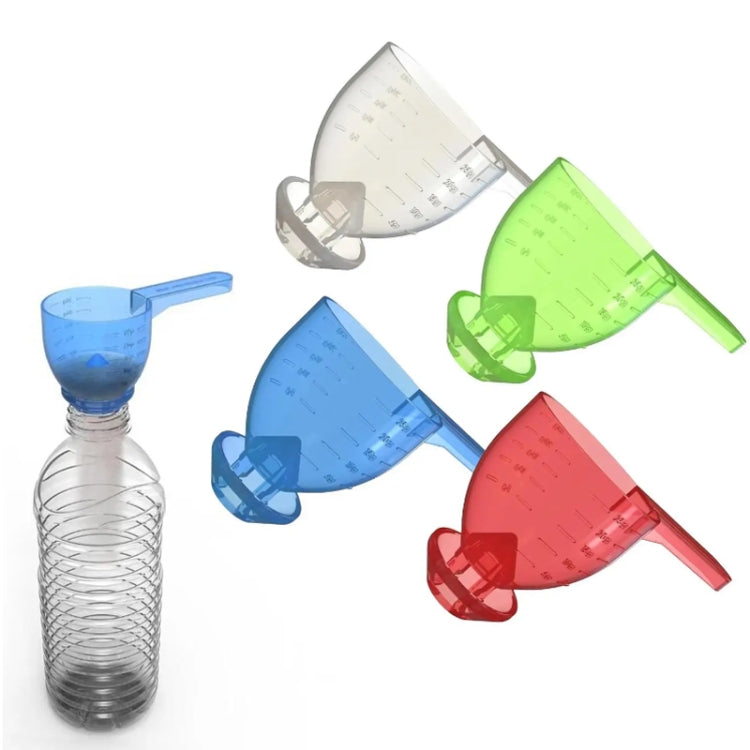 Convenient Measuring Scoop Overflow-proof Funnel Multifunctional Water Bottle Scoop(Transparent) by bashfashion