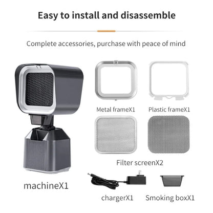 Desktop Range Hood Barbecue Small Movable Liftable Extractor Hood 2 Wind Speeds Adjust US Plug by bashfashion