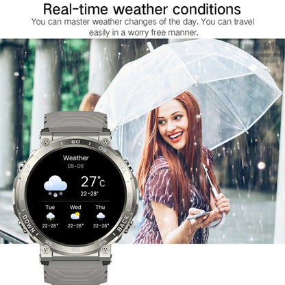 Bluetooth Talk Outdoor Pedometer Exercise Heart Rate Sleep Monitoring Smart Watch(Silver) by bashfashion