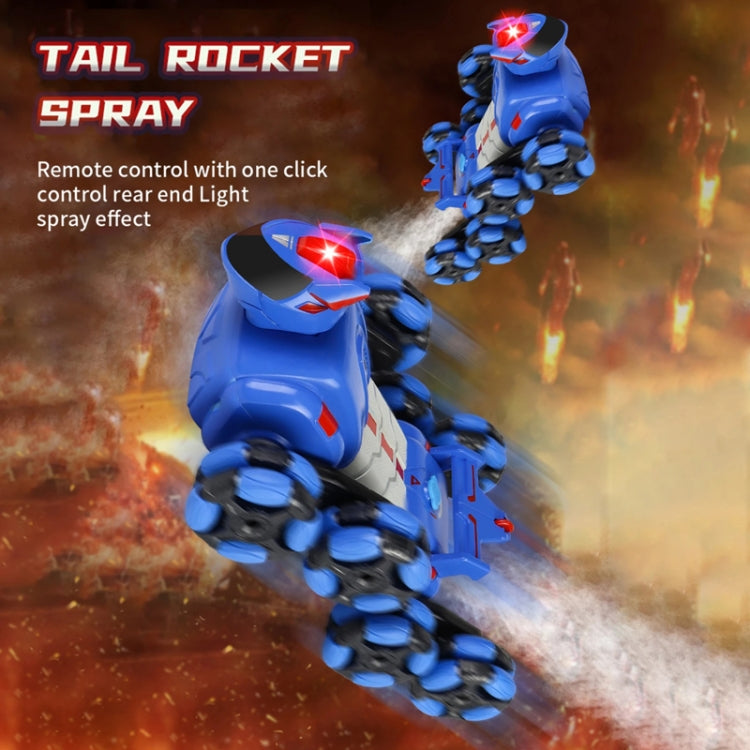 2.4G Kids Remote Control Toy Car Stunt Robot Dog Gesture Sensor Lights Music Spray Climbing Car, Color: Red Single RC by bashfashion