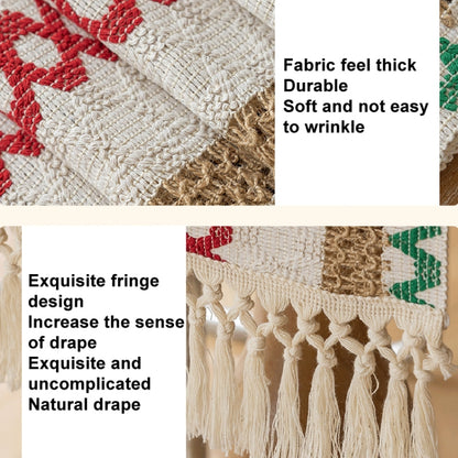 33x273cm Christmas Towel Embroidery Table Flag Simple Tablecloths(Christmas Tree Wave) by bashfashion