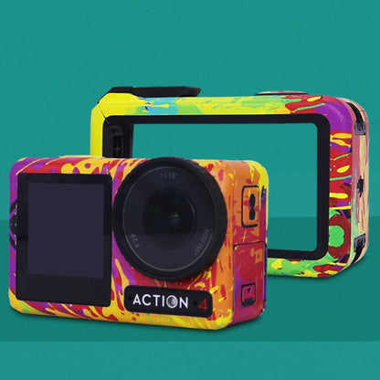 For DJI Action 4 Motion Camera Stickers All Inclusive Photo Frame Color Changing Stickers Accessories, Style: AC4-09 Circuit Black by bashfashion