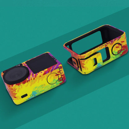 For DJI Action 4 Motion Camera Stickers All Inclusive Photo Frame Color Changing Stickers Accessories, Style: AC4-11 Circuit Red by bashfashion