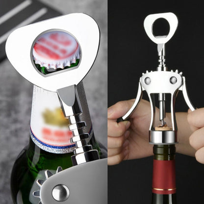 Wine Corkscrew Beer Opener Multifunctional Wine Opening Tool, Style: 448-Red by bashfashion