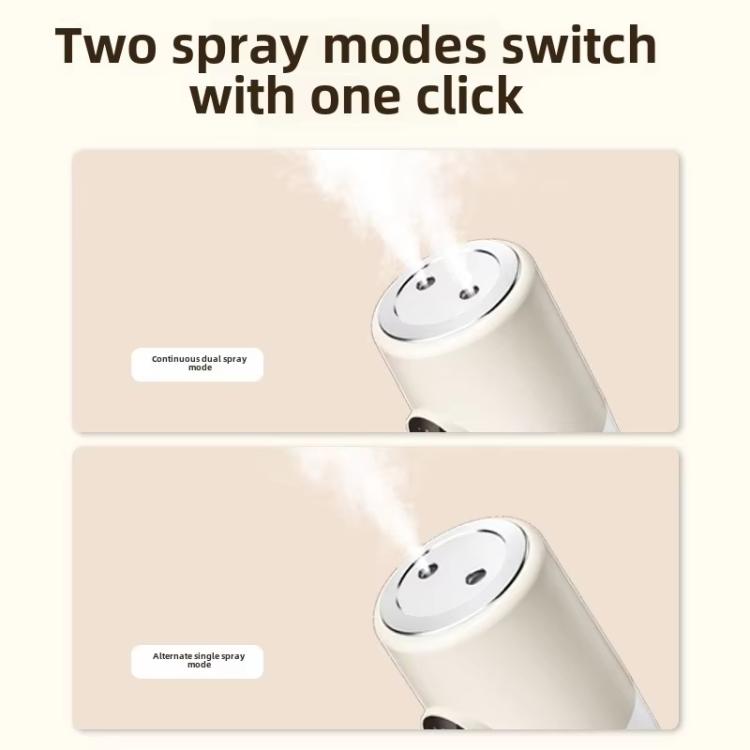 Desktop Dual Port Humidifier Portable Mini Air Purifier With Nightlight, Color: White by bashfashion