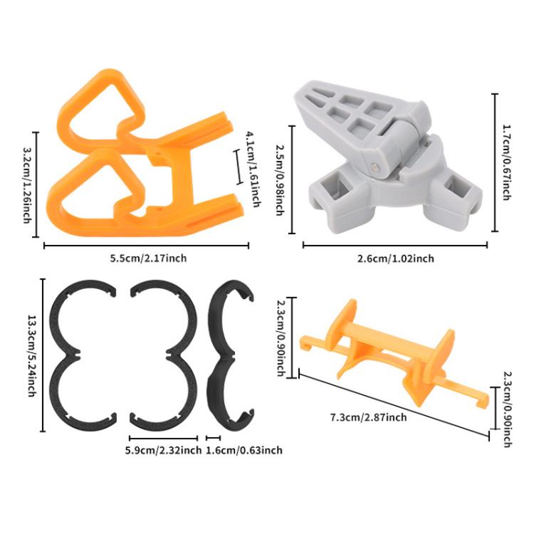 For DJI Neo CQT Impact Protection Cover + Bumper + Folding Stand + Tail Wing 4 In 1 Set(Orange) by CQT