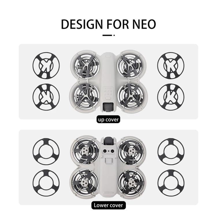 For DJI Neo CQT Drone Landing Scratch Protective Cover Prevent Finger Scratch Protective Cover Accessories, Color: Lower Black by CQT