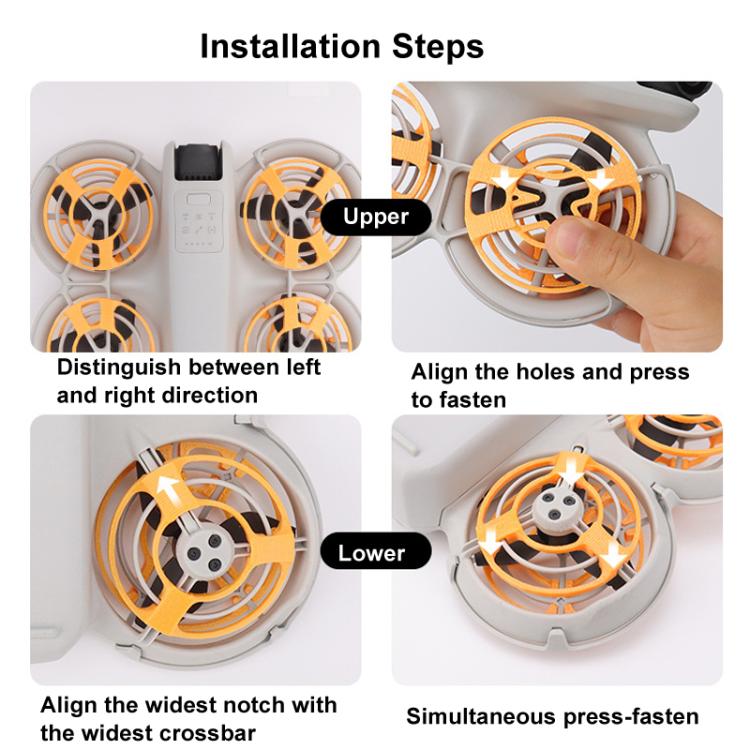 For DJI Neo CQT Drone Landing Scratch Protective Cover Prevent Finger Scratch Protective Cover Accessories, Color: Upper Orange by CQT