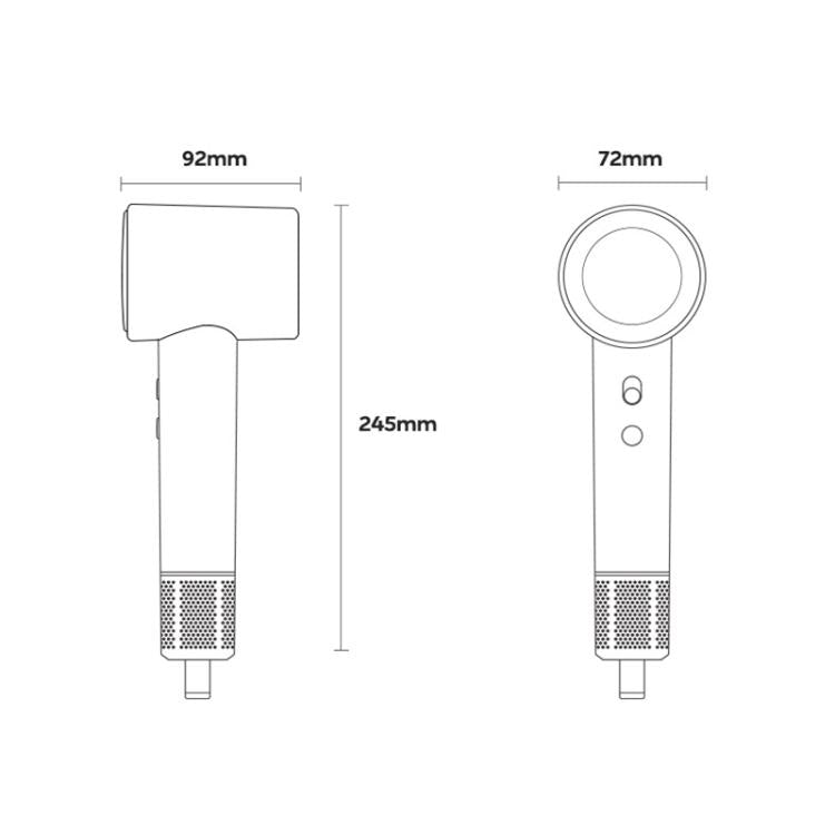 D3 110000 High Speed Smart Constant Temperature Negative Ion Hair Dryer, Color: US Plug Purple by bashfashion