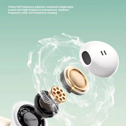 Havit E9 Semi-In-Ear ENC Noise Reduction Wireless Bluetooth Earphones, Color: White-Standard Edition by Havit