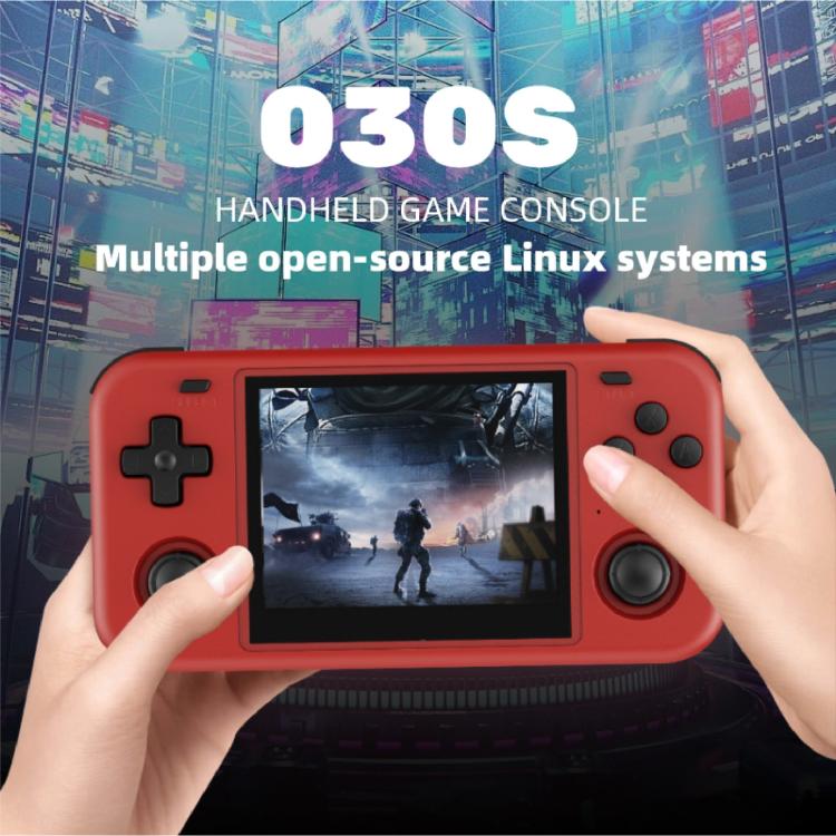 O30S 3.5-inch IPS Screen Open Source Handheld Game Console Linux System, Memory: 128G(Black) by bashfashion
