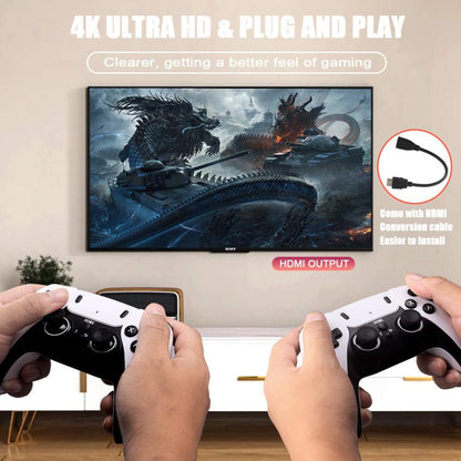 M10 Pro 4K TV Game Player 3D HD Retro Video Game Console 64G With Charged Controller by bashfashion