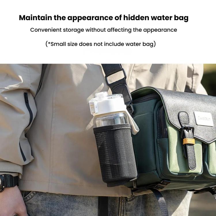 Cwatcun D99 Large Shoulder Camera Bag Multi-functional Casual Color Clash Lightweight Storage Bag by Cwatcun