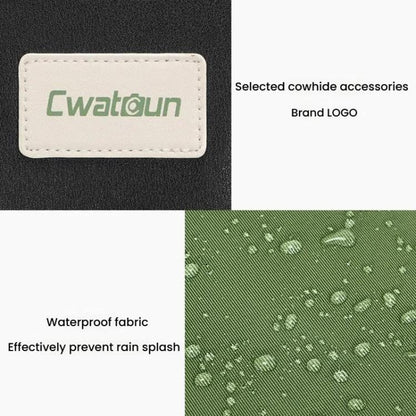 Cwatcun D99 Large Shoulder Camera Bag Multi-functional Casual Color Clash Lightweight Storage Bag by Cwatcun