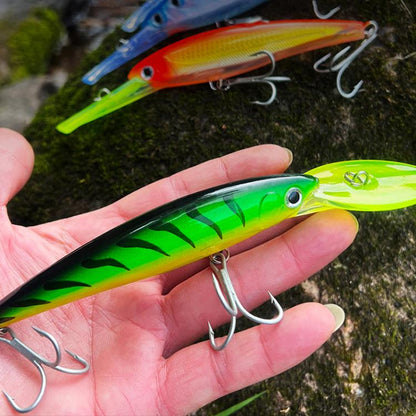 PROBEROS DW627 Long-Distance Casting Large Minnow Lure Fishing Bionic Bait, Style: C(17cm/32g) by PROBEROS