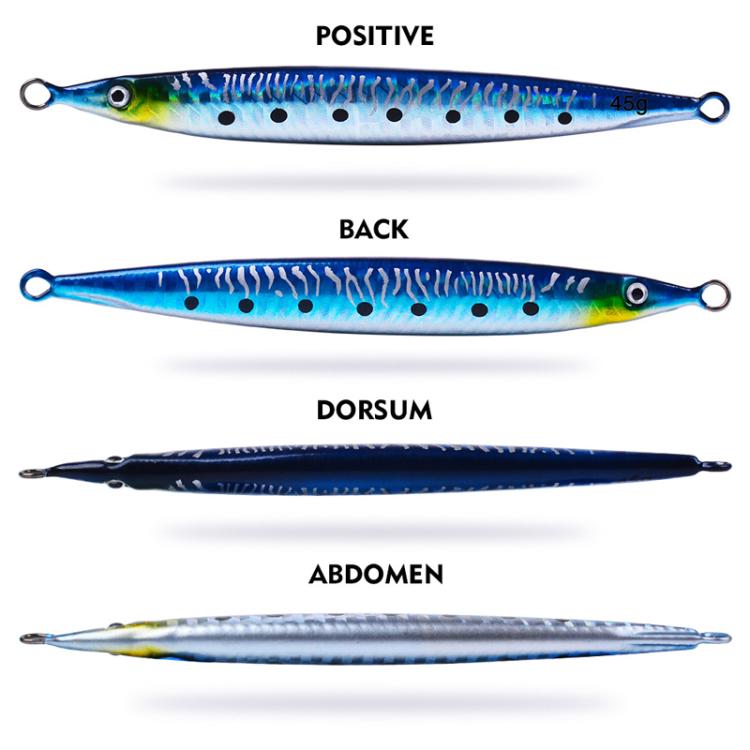 35G PROBEROS LF151 Long-Distance Casting Sinking Lure 3D Fast-Draw Sea Fishing Mackerel Hook(B) by PROBEROS