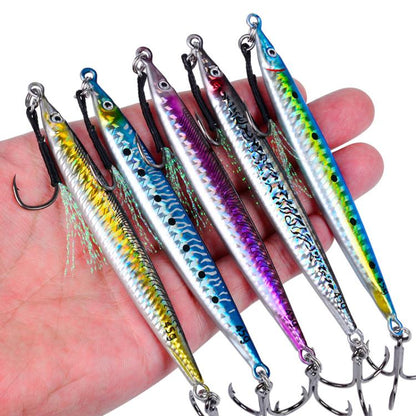 35G PROBEROS LF151 Long-Distance Casting Sinking Lure 3D Fast-Draw Sea Fishing Mackerel Hook(D) by PROBEROS