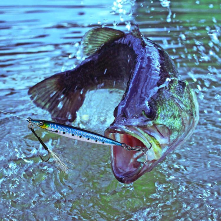 35G PROBEROS LF151 Long-Distance Casting Sinking Lure 3D Fast-Draw Sea Fishing Mackerel Hook(D) by PROBEROS