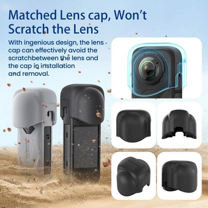 aMagisn Body Case For Insta360 X5 Action Camera Protective Accessories Black by aMagisn