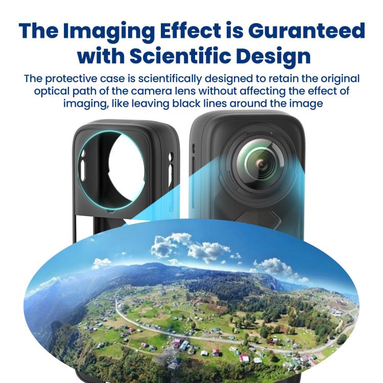 aMagisn Body Case+Lens Cap For Insta360 X5 Action Camera Protective Accessories Gray by aMagisn