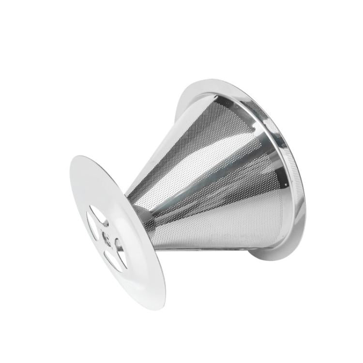 V60 Stainless Steel Coffee Filter with Base for Pour Over Brewing, Spec: 1-3 Cups 300-mesh by bashfashion