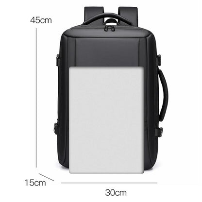 WEIXIER B759 Simple Expandable Men Shoulder Bag Large Capacity Laptop Backpacks(Gray) by WEIXIER