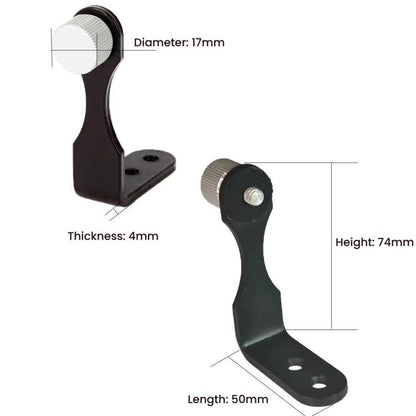Binoculars Tripod Adapter L-Shaped Metal Mount Connector for Photography, Stabilizing Binocular(Black) by bashfashion