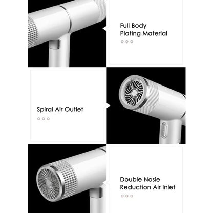 T-Shaped Hair Dryer with Smart Inverter Technology High-Power Blow Dryer for Home & Salon Use EU Plug(White) by bashfashion