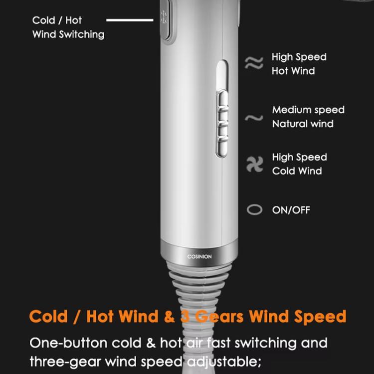 T-Shaped Hair Dryer with Smart Inverter Technology High-Power Blow Dryer for Home & Salon Use EU Plug(White) by bashfashion